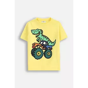 Coccodrillo tricou de bumbac pentru copii culoarea galben, cu imprimeu, EVERYDAY BOY imagine