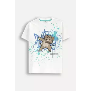 Coccodrillo tricou de bumbac pentru copii culoarea bej, cu imprimeu, EVERYDAY BOY imagine