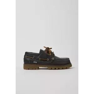 Camper mocasini din piele pentru copii culoarea negru, K800416 imagine