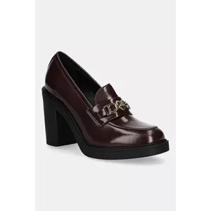 Love Moschino pantofi de piele culoarea roșu, cu toc drept, JA1018AG1NJD0556 imagine