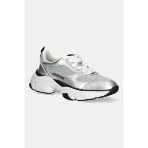 Love Moschino sneakers culoarea argintiu, JA15246G1NIQE90A imagine