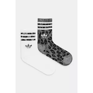 adidas Originals șosete Leo Crew S 2-pack culoarea alb, JW8010 imagine