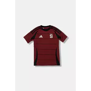 adidas Performance tricou copii ACSP culoarea bordo, cu imprimeu, IT4381 imagine