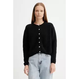 American Vintage cardigan din lână GILET ML COL ROND culoarea gri, VITO19E imagine