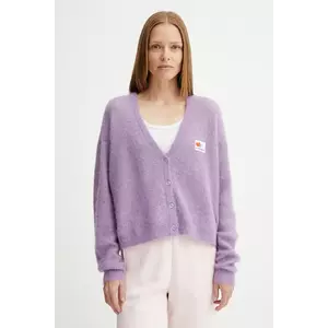 American Vintage cardigan din lână culoarea violet, light, NEN19A imagine