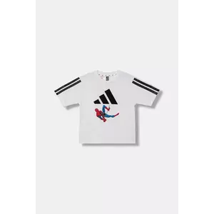 adidas tricou copii Marvel culoarea alb, cu imprimeu, JM0806 imagine