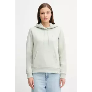 Tommy Jeans bluză culoarea bordo, cu glugă, uni, DW0DW19958 imagine