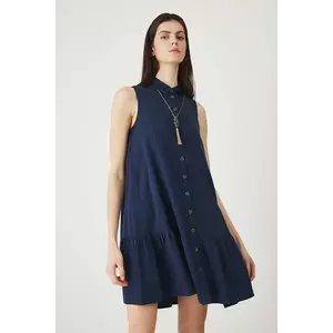 Medicine rochie culoarea bleumarin, mini, oversize imagine