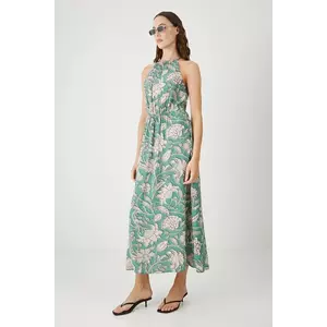 Medicine rochie culoarea turcoaz, maxi, evazați imagine