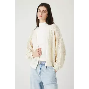 Medicine cardigan culoarea bej deschis pentru femei imagine