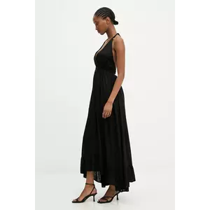 Answear.LAB rochie din bumbac culoarea negru, maxi, evazati imagine