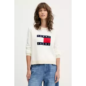 Tommy Jeans pulover culoarea bej, DW0DW20970 imagine