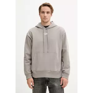 Diesel hanorac de bumbac S-MACS-HOOD-OD culoarea bej, cu glugă, cu imprimeu, A09856.0BMBJ imagine