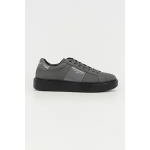 Karl Lagerfeld adidași din nubuc MAXI KUP RSG culoarea gri, KL52218 imagine