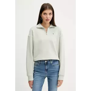 Tommy Jeans bluză culoarea verde, uni, DW0DW20946 imagine