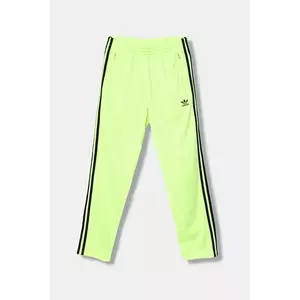 adidas Originals pantaloni de trening pentru copii culoarea verde, cu imprimeu, JV8591 imagine