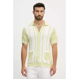Frescobol Carioca cardigan din bumbac culoarea verde, 2599.432 imagine