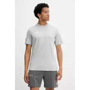 adidas tricou din bumbac x Mercedes culoarea gri, cu imprimeu, JW3481 imagine