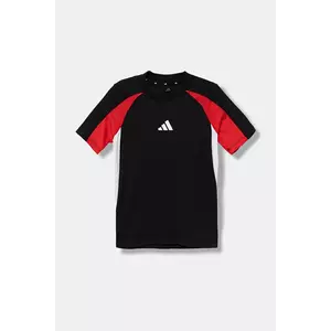 adidas tricou de bumbac pentru copii culoarea negru, cu imprimeu, JM1629 imagine