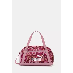 Puma geanta copii PUMA PHASE AOP Extra Small Sports Bag culoarea roz, 091326 imagine