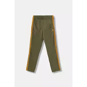 adidas Originals pantaloni de trening pentru copii culoarea verde, cu imprimeu, JZ4079 imagine