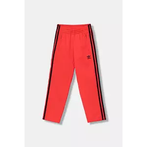 adidas Originals pantaloni de trening pentru copii culoarea rosu, cu imprimeu, JV8590 imagine