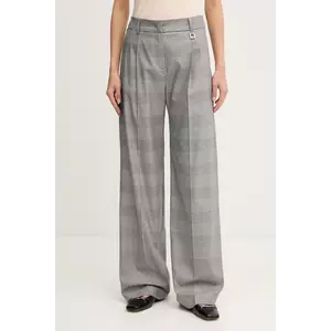 Joop! pantaloni culoarea gri, lat, high waist, 30047916 imagine