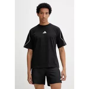 adidas tricou din bumbac Stadium culoarea negru, cu imprimeu, JN1824 imagine
