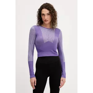 adidas by Stella McCartney longsleeve de yoga culoarea violet, JN0541 imagine