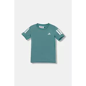 adidas Performance tricou copii culoarea turcoaz, cu imprimeu, JX8206 imagine