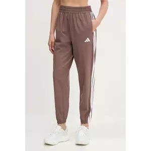 adidas Performance pantaloni de antrenament Train Essentials culoarea maro, cu imprimeu, JY2168 imagine