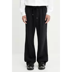 AMBUSH pantaloni din lână Suit Pants culoarea bleumarin, drept, 12115314 imagine