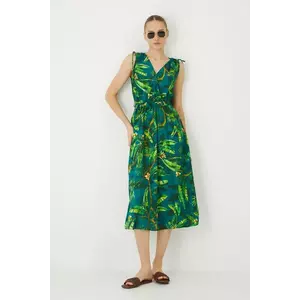 Medicine rochie culoarea verde, midi, evazati imagine