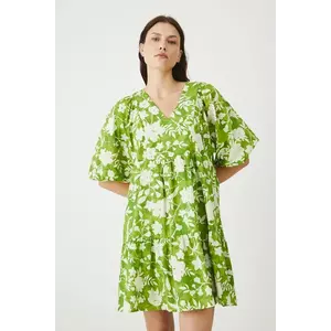 Medicine rochie culoarea verde, mini, oversize imagine