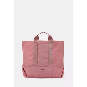 Tommy Jeans geantă de bumbac culoarea roz, AW0AW17542 imagine