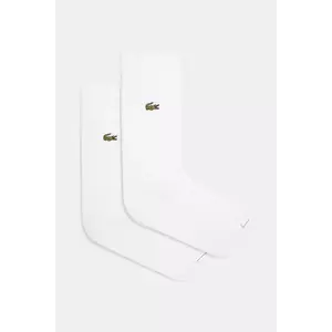Lacoste șosete 2-pack culoarea alb, RA3147 imagine