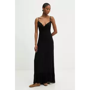 Answear.LAB rochie din bumbac culoarea negru, maxi, evazati imagine