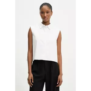 Answear.LAB bluza din bumbac culoarea alb, neted imagine