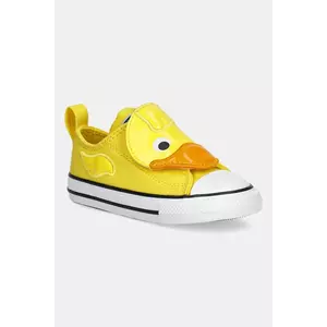 Converse teniși copii CHUCK TAYLOR ALL STAR ONE STRAP culoarea galben, A11838C imagine