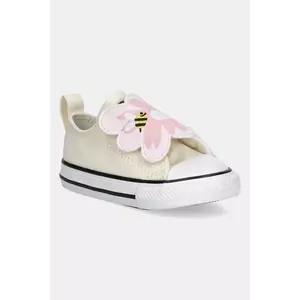 Converse teniși copii CHUCK TAYLOR ALL STAR ONE STRAP culoarea bej, A13452C imagine