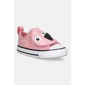 Converse teniși copii CHUCK TAYLOR ALL STAR ONE STRAP culoarea roz, A11789C imagine