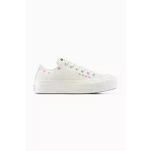 Converse teniși Chuck Taylor All Star Lift culoarea alb, A15008C imagine