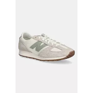 New Balance sneakers din piele întoarsă 471 culoarea bej, U471KAC imagine
