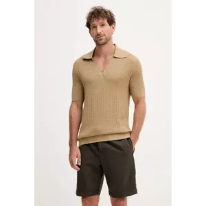 Frescobol Carioca tricou polo din in culoarea verde, uni, 2420.843 imagine