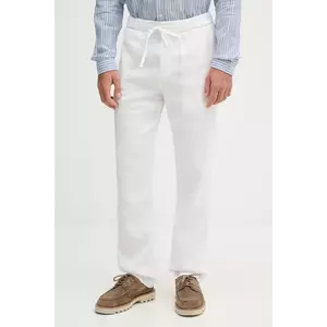 Frescobol Carioca pantaloni din in culoarea alb, cu fason chinos, 1240.01 imagine