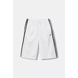 adidas Originals pantaloni scurți copii culoarea alb, cu imprimeu, talie reglabilă, HZ3586 imagine