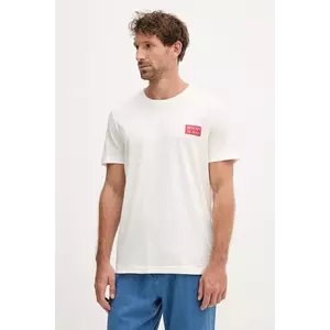 Joop! tricou din bumbac culoarea bej, cu imprimeu, 30047004 imagine