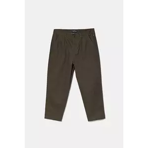 Barbour pantaloni de bumbac Bayview Herringbone Trouser bărbați, culoarea verde, cu fason chinos, MTR0765 imagine