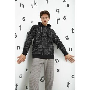 Medicine bluza barbati, culoarea negru, cu glugă, modelator imagine