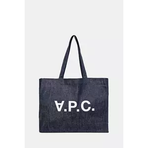 A.P.C. geantă de bumbac shopping daniela culoarea bleumarin, COHIZ.M61446 imagine